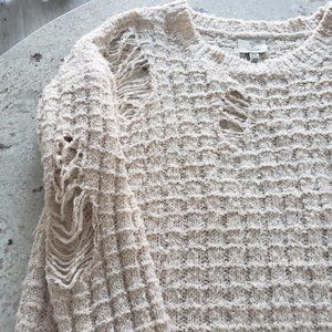 Hot & Delicious Slouchy Ripped Sweater